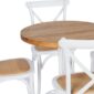שולחן-עץ-אלון-רגל-לבנה-כיסא-קרוס-לבן-2-768x527